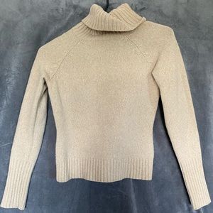 Camel Turtleneck wool sweater size XS